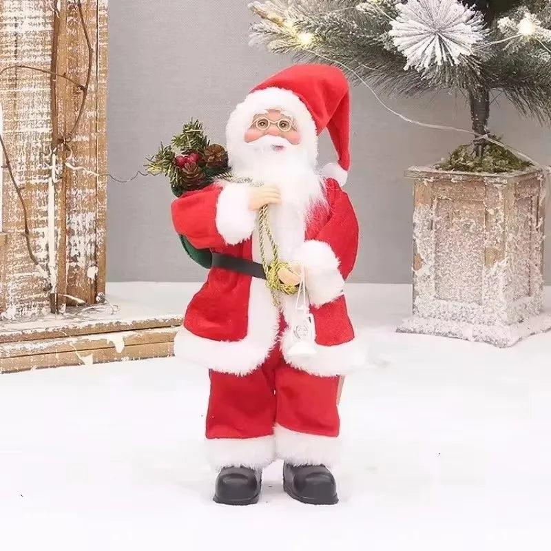 Luxury Santa Christmas Ornaments – 2025/2026 Holiday Dolls with Gift Bag Accents for Tree & Home Décor