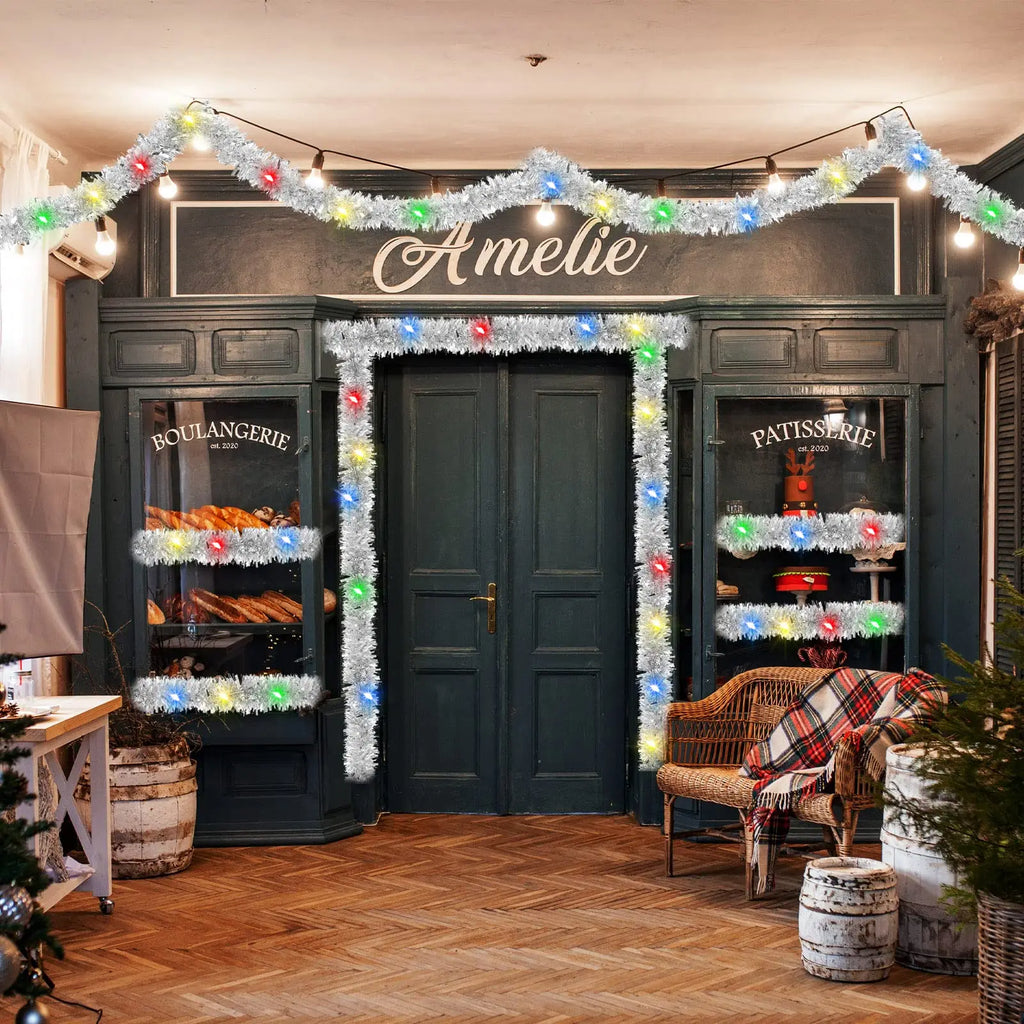 Christmas Tinsel Garland – 5M Indoor & Outdoor Décor