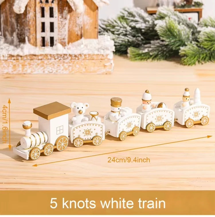 Christmas Train Decorations – Wooden Merry Christmas Ornament for Home & Holiday Décor 2024/2025